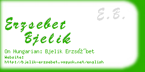 erzsebet bjelik business card